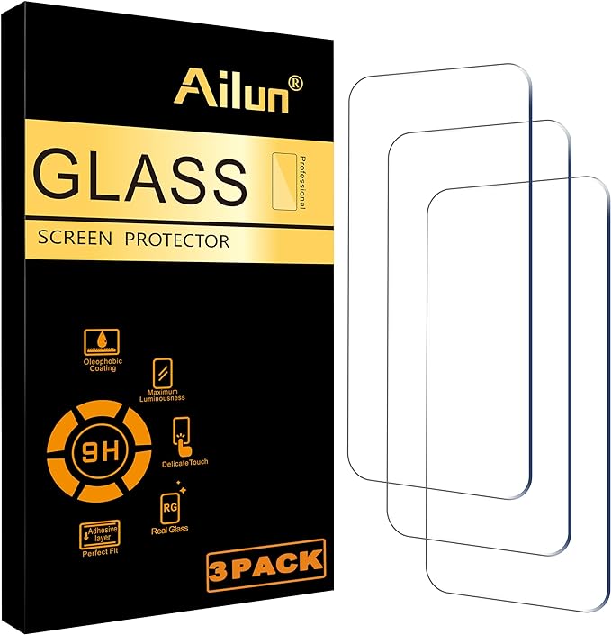 Ailun Screen Protector for iPhone 16 / iPhone 15 / iPhone 15 Pro Display 3 Pack by Ailun
