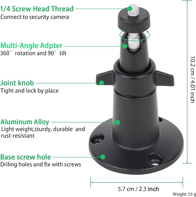 UYODM 2 Pack Wall Mount Holder for SimpliSafe Outdoor Security Camera, - Image 4