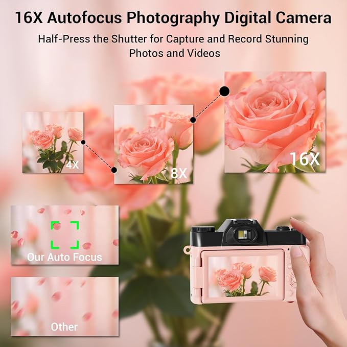 4K Digital Camera for Photography, 75MP WiFi Vlogging Camera for YouTube - Image 5