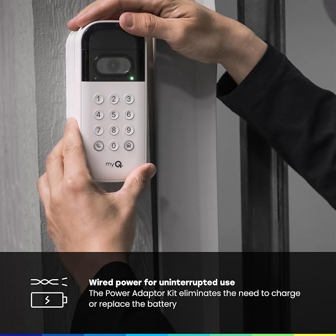myQ Smart Garage Door Video Keypad + Wired Power Adapter Kit, - Image 6