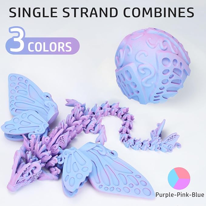 LOVOON Matte Tricolors PLA 3D Printer Filament Multi-Color Changing by Angle - Image 3