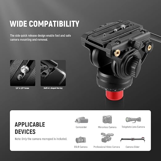 NEEWER 71.6" Pro Camera Monopod - Image 9