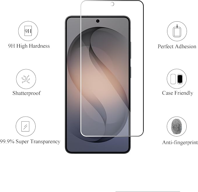 Ailun Glass Screen Protector for Galaxy S26 Ultra 3Pack + 2Pack Camera Lens - Image 2