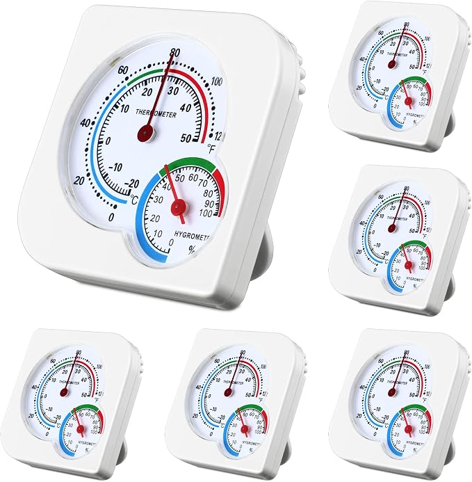Kathfly 12 Pcs Indoor Thermometer and Humidity Gauge Indoor Mini Thermometer by Kathfly
