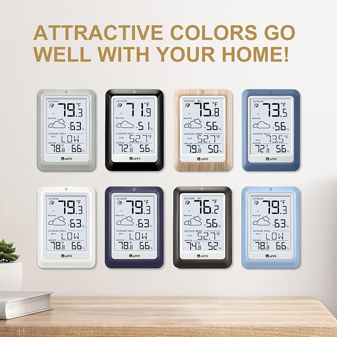 Indoor Outdoor Thermometer Wireless Weather Station, Temperature Humidity - Image 8