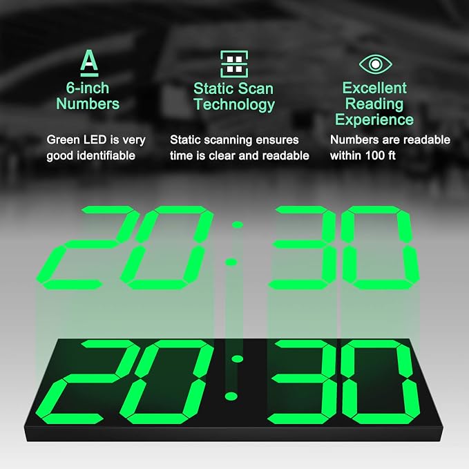 CHKOSDA LED Large Digital Wall Clock, Oversize Wall Clock - Image 5
