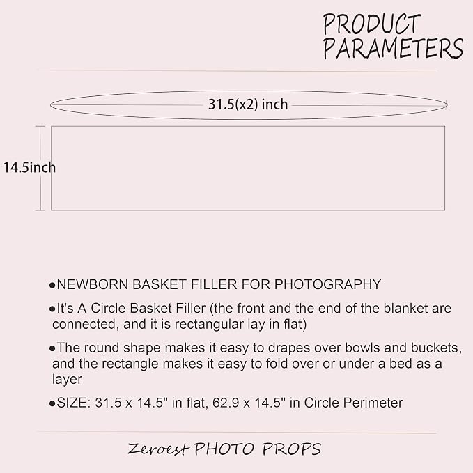Zeroest Baby Photography Props Basket Braid Wool Wrap Newborn Photo Shoot - Image 2