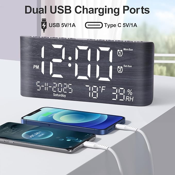 PPLEE 8.7inch Digital Alarm Clock - Image 3