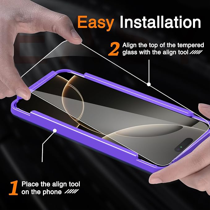 Wiaocit 3 Pack Tempered Glass Screen Protector - Image 2