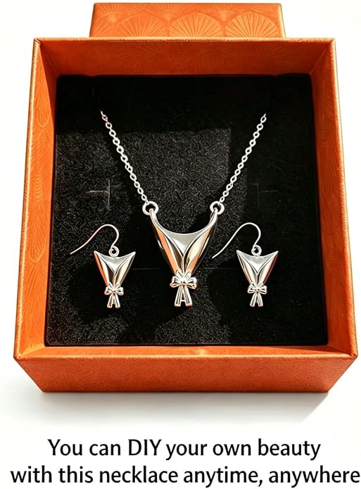 DIY Mini Bouquet Holder Necklace, Artful Wearable Floral Pendant - Image 4