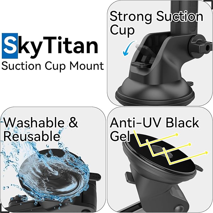 SkyTian for Garmin GPS Car Mount Replacement Sticky Suction Cup 17mm Ball Mount - Image 6