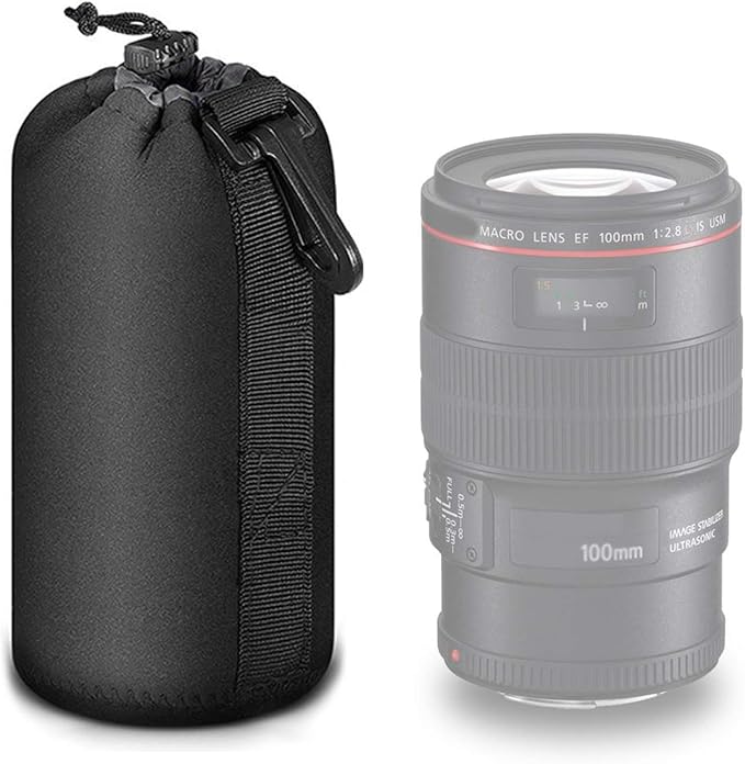 Selens Protective Drawstring Neoprene DSLR Camera Lens Pouch Bag Compatible by Selens