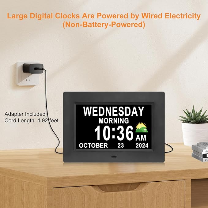 SSINI Digital Calendar Dementia Alarm Clock - Image 6