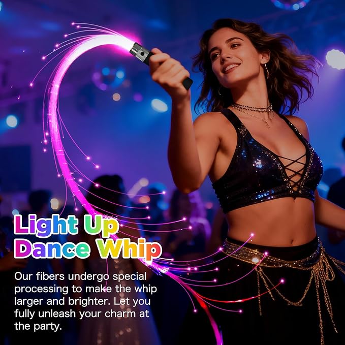 Fiber Optic Lights for Dance, Rechargeable Fiber Optic Whip - Image 2