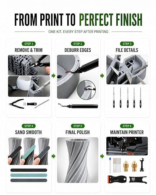 SHOWPIN 64PCS 3D Printer Tools: 3D Printer Accessories & Printing Tools Kit - Image 7