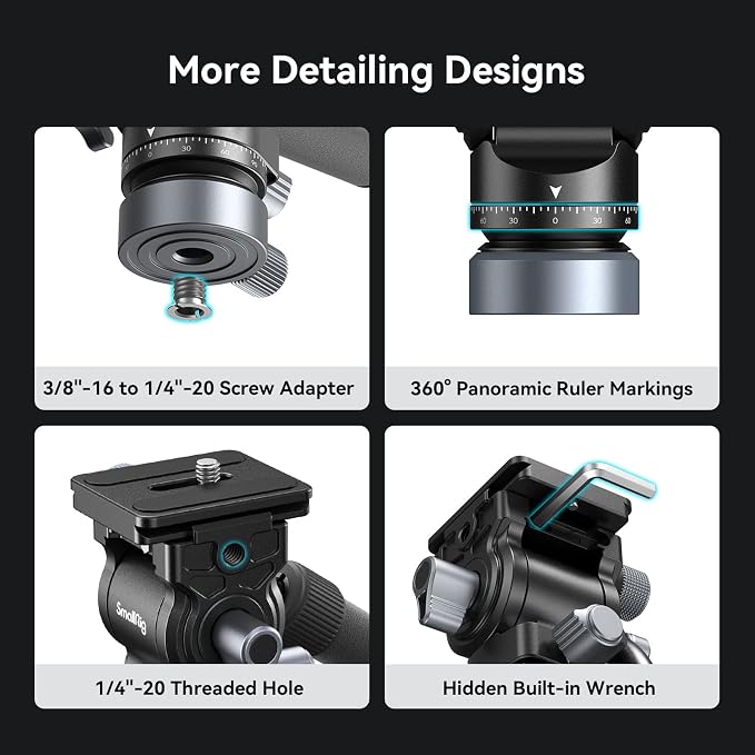 SmallRig Video Head with Leveling Base, Quick Release Plate - Image 8