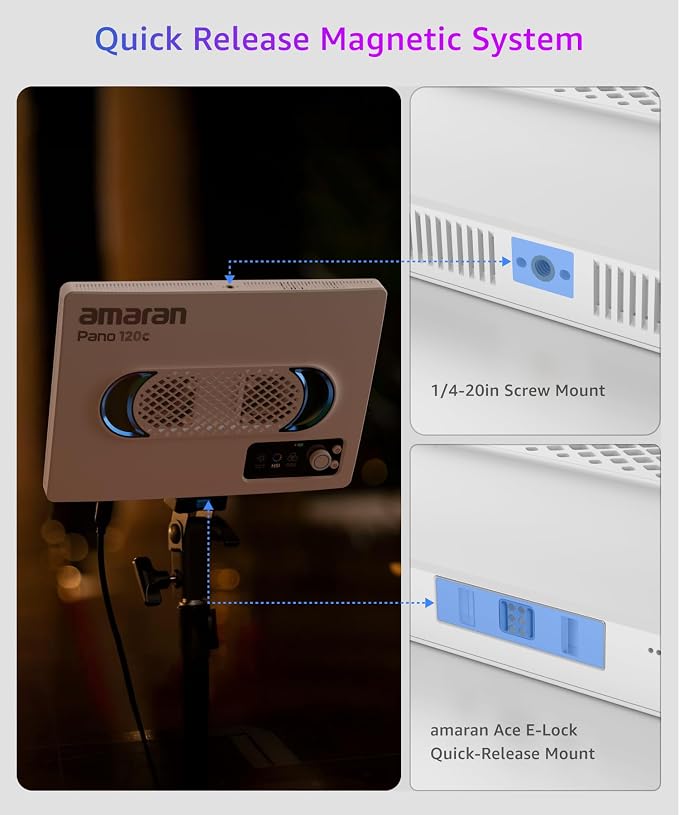amaran Pano 120c Kit RGB LED Video Light, 120w Full Color Panel Light, Compact - Image 6
