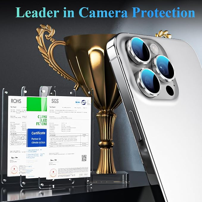 YWXTW Camera Lens Protector for iPhone 16 Pro/iPhone 16 Pro Max, Tempered Glass - Image 2