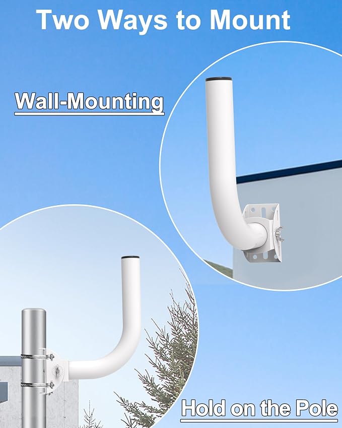 Universal Wireless Bridge Bracket, 150° Adjustable Lightweight J-Pole Mount - Image 4