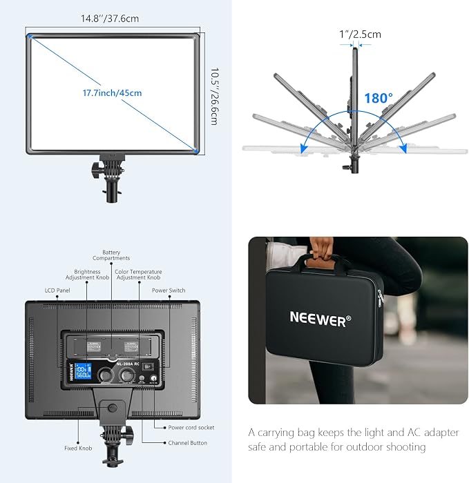 Neewer NL288 LED Video Light - Image 3