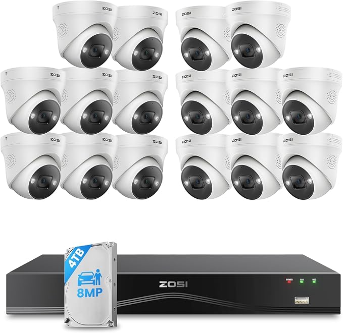 ZOSI 4K PoE Security Camera System by ZOSI