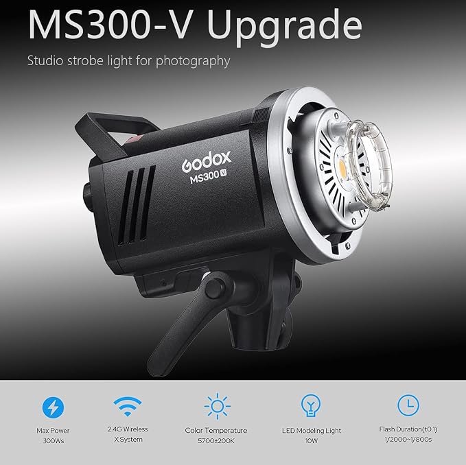 Godox MS300V Studio Strobe Light Kit - Image 2