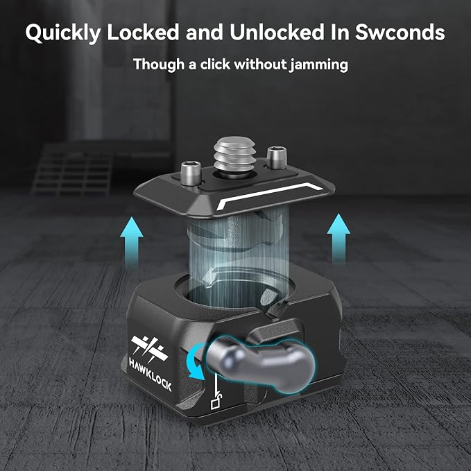 SMALLRIG Quick Release Plate Drop-in HawkLock mini Quick Release Camera Mount - Image 2