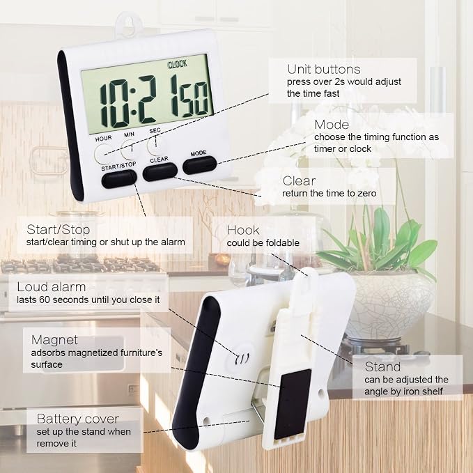 Mudder 3 Pack Digital Kitchen Timer - Image 2