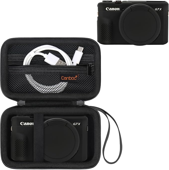 Canboc Camera Case for Canon PowerShot G7 X Mark II Digital Camera, Hard by Canboc