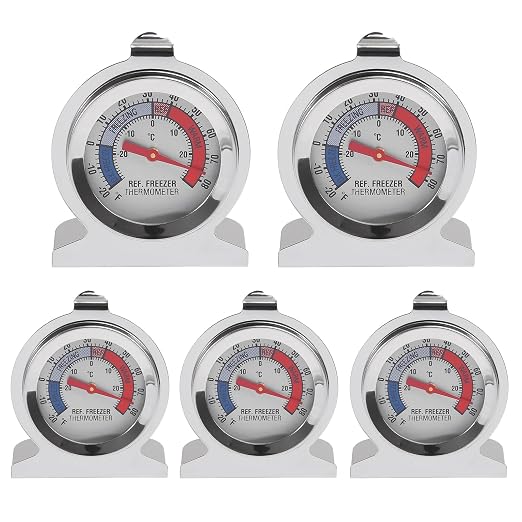 5Pcs Refrigerator Thermometer -30~30°C/-20~80°F Fridge Analog Freezer by Dorhea