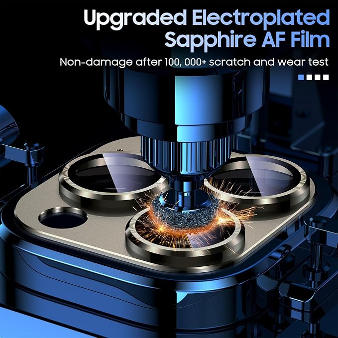 Uyiton Compatible with iPhone 15 Pro/iPhone 15 Pro Max Camera Lens Protector - Image 6