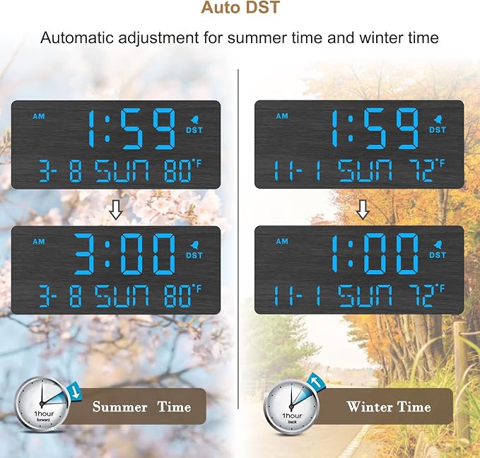 DreamSky Wooden Digital Alarm Clocks - Image 4