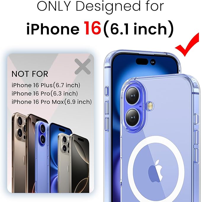 toushion 3 in 1 for iPhone 16 Case Clear - Image 2