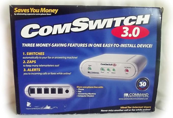 ComSwitch CS3.0 Telephone Line Sharing System/Fax Switch by Unknown