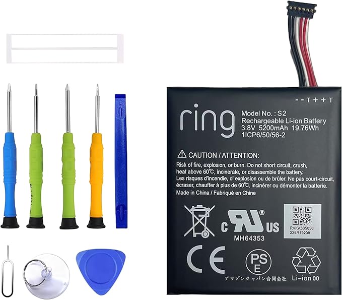 Ring S2 Rechargeable Battery Compatible by Unknown