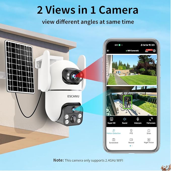 Dual Lens Security Cameras Wireless Outdoor - Image 3