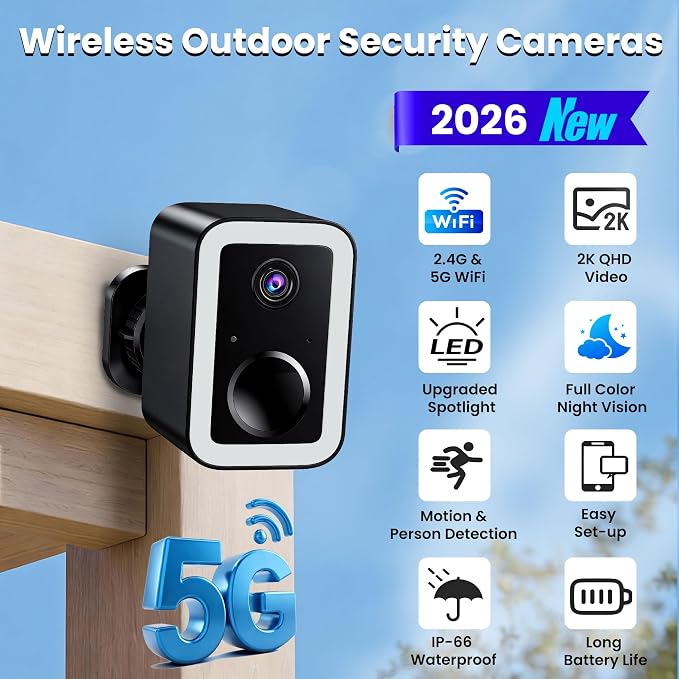 2026 Upgraded 2K Security Cameras Wireless Outdoor, AI Motion Detection & - Image 7