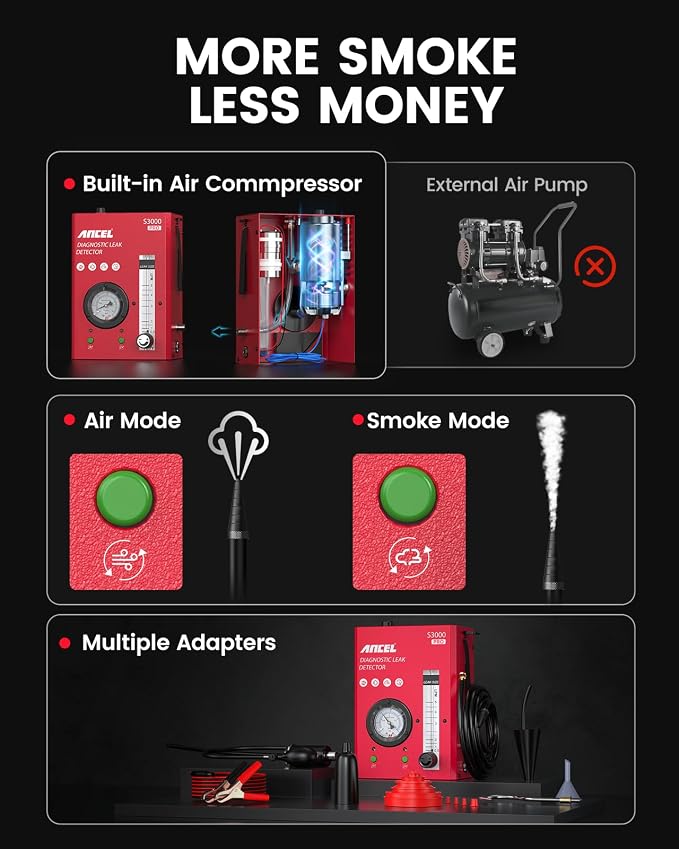 ANCEL S3000 PRO Automotive Smoke Machine - Image 6