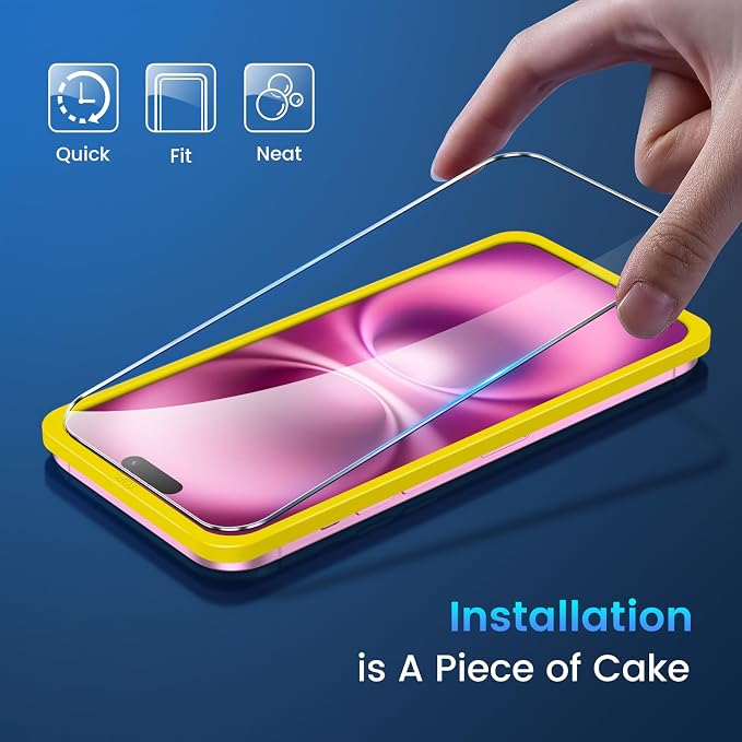 Fotbor for 3Pack iPhone 16 Screen Protector - Image 3