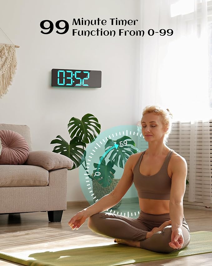 EASYERA 12" Digital Wall Clock for Classroom Livingroom Game Home Decor - Image 6