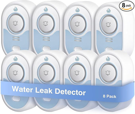 Water Leak Detector 8 Pack, 5-Year Battery Life, Water Alarm by BLIZONTE