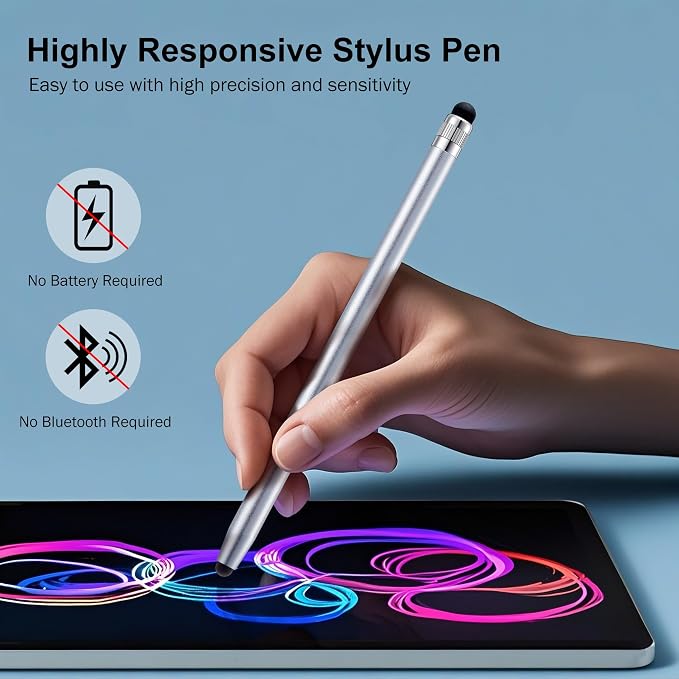 LINFANC 12Pcs Stylus Pen for Touchscreen, 2-in-1 High Precision & Sensitivity - Image 8