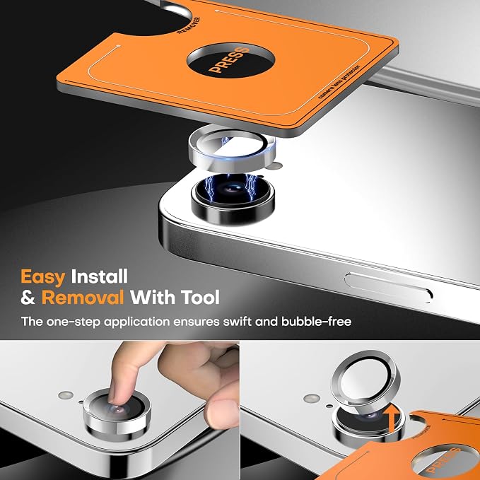 for iPhone 16e/iPhone 17e Camera Lens Protector, Tempered Glass Screen - Image 6