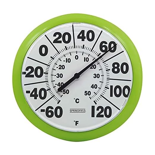 Springfield Indoor Outdoor Big and Bold Dial Thermometer, Wireless Thermometer by Springfield