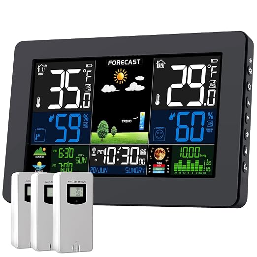 Weather Station Wireless Indoor Outdoor, Digital Outdoor Thermometer by Unknown