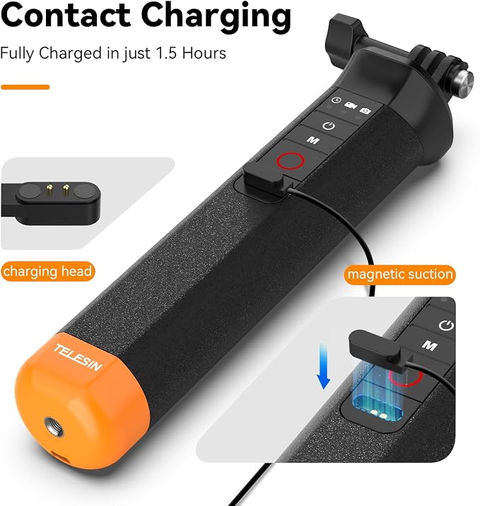 TELESIN Floating Selfie Stick Hand Grip Waterproof Handle - Image 4
