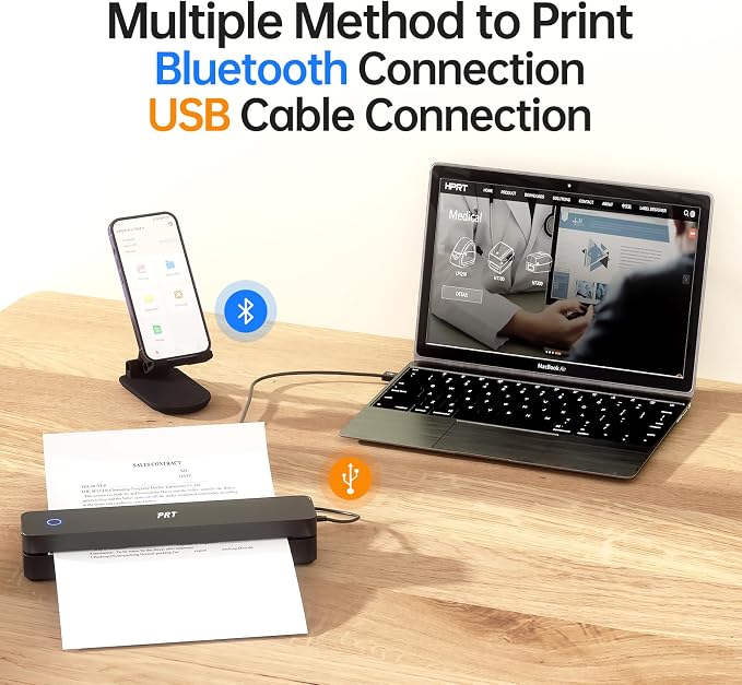 PRT Portable Printer Wireless for Travel, Thermal Inkless Printer for Home Use - Image 3