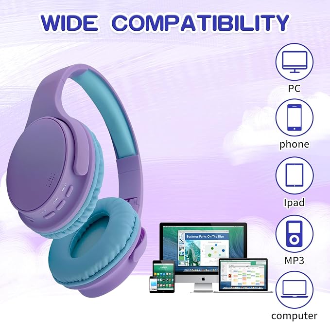 Kids Wireless Headphones, Over Ear Toddler Headphones Foldable - Image 4