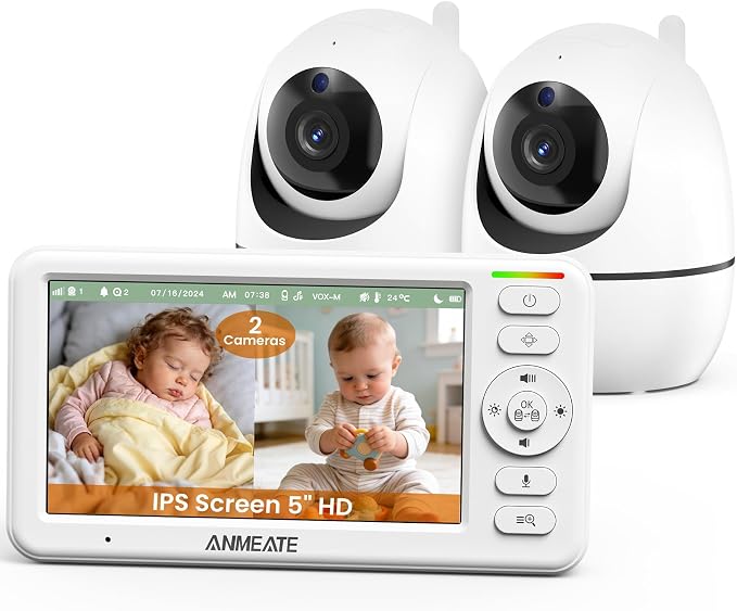 ANMEATE 5" Split Screen Baby Monitor by ANMEATE