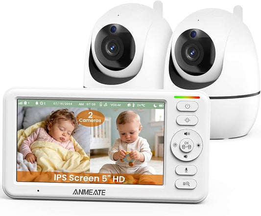 ANMEATE 5" Split Screen Baby Monitor by ANMEATE
